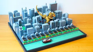 LEGO GODZILLA DESTROYS THE CITY - Diorama - MOC