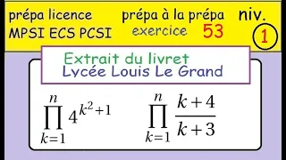 préparer sa prépa MPSI -ex53 - Louis Le Grand -produit symbole PI -