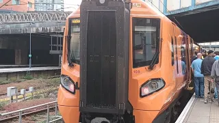 Journey on West Midlands Railway. Telford Central - Birmingham New Street (Class 196)