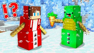 HOW Mikey and JJ BECAME SNOWMAN in Minecraft ! Best of Maizen - Compilation
