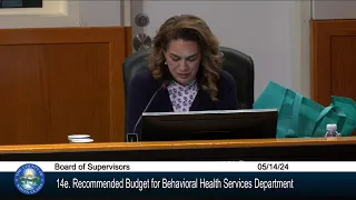 County of Santa Clara Board of Supervisors Budget Workshop  - May 14, 2024