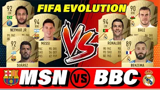 【MSN vs BBC🔥】Barcelona vs Real Madrid best trio in every FIFA#fifa #fifa22 #football #shorts