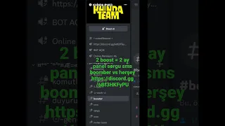 boost karşılığı panel 2 boost = 2 ay panel ama boomber sorgu GSM vs.   https://discord.gg/6Bf3HKFyPU