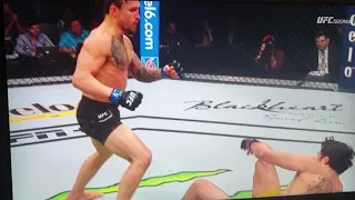 Luke Sanders KO's Renan Barao.