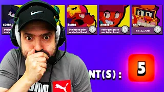 EXCEPTIONNEL !! 5 QUI CLIGNOTE avec CHIFFRE 10 MEGA BOITE (brawl stars pack opening) RECORD DU MONDE