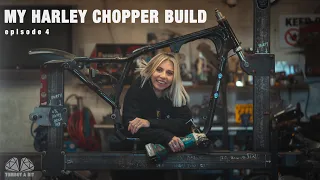 Building My Harley Davidson Hardtail Chopper / Frame To The Jig