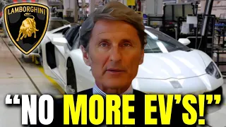 HUGE NEWS! Lamborghini CEO Shocking WARNING To All EV Makers!