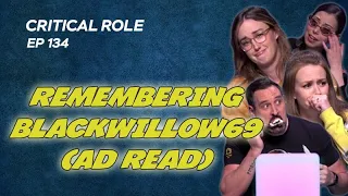 Remembering BlackWillow69 (NordVPN ad read) | Critical Role | Campaign 2, Ep134