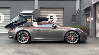 2017 Porsche 991.2 C4S Targa Top operation.