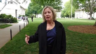 11-minute interview with Emory professor Noelle McAfee about protest arrest