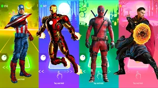Captain America 🆚 Iron Man 🆚 DeadPool 🆚 Doctor Strange | Marvel Heroes | Tiles Hop Fun Ball