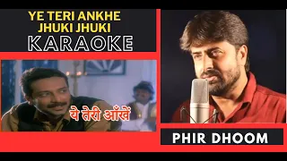 Ye Teri Ankhe Jhuki Jhuki [ Fareb Movie ] Original Crystal Clear Karaoke With Scrolling Lyrics