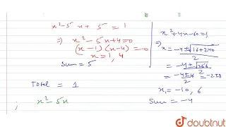 The sum of all real values of x satisfying the equation `(x^2-5x+5)^(x^2+4x-60)=1` is: (A) 5 (B) 3