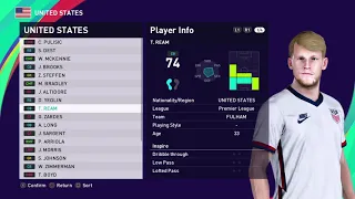 eFootball PES 2021 UNITED STATES (Real Names and Base Copy )