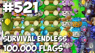 Plants vs Zombies Survival Endless 100000 Flags Part 521 | 10400 - 10420 Flags