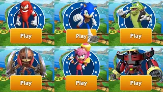 Sonic Dash 2:Sonic Boom - Sonic Team Crocodile Vector and Knuckles All Characters Fully Upgraded