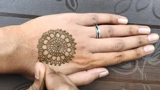 Simple mandal mehandi design for beginners step by step tutorial