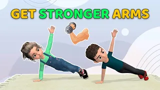 KIDS EXERCISE FOR STRONGER ARMS - NO EQUIPMENT