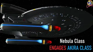 Nebula Class VS Akira Class - Both Ways - Star Trek Starship Battles - Bridge Commander