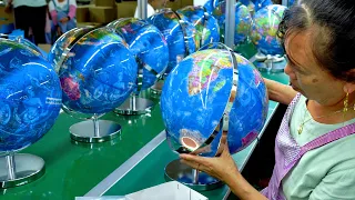 Inside the Earth Globe Factory: Producing Globes in Bulk.
