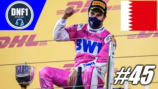 Episode #45 - Perez wins incredible Sakhir GP as George Russell suffers puncture & Mercedes mix up!