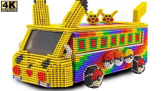 DIY - How To Make Amazing Pikachu Bus From Magnetic Balls  | ASMR Satisfying Video