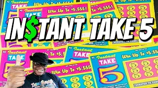 Instant Take 5 Scratch Off Ticket Multiple Winners 💲5,555 NYS Lottery Scratch Card Game Tickets 🤑