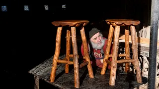 Rustic stool by Uudopuu