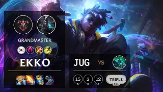 Ekko Jungle vs Hecarim - KR Grandmaster Patch 10.25