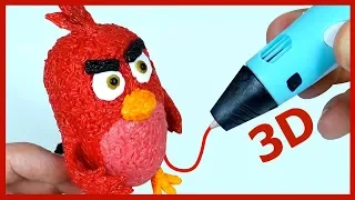 Как сделать птичку Реда из Энгри Бердз 3D ручкой. Angry Birds Movie DIY.