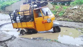 Ape Auto Going On The Mud Bad Road | Auto Rickshaw Video | Auto Junction