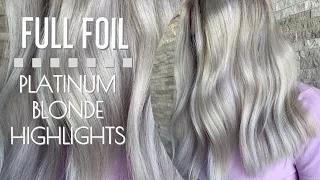 FULL FOIL | Platinum Blonde Highlights | Bleaching Without Damage
