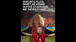 "Mora fjale" - Shkurte Fejza emocionon tifozet ne ndeshjen Shqiperi - Çeki 😍🇽🇰🇦🇱♥️