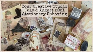 VINTAGE THEMED STATIONERY UNBOXING | YOUR CREATIVE STUDIO | JULY & AUGUST 2021