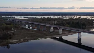 Spring in Turov, Belarus. Aerial video.