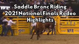 National Finals Rodeo Saddle Bronc Highlights from 2021 in Las Vegas