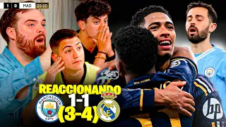 REACCIONANDO al MANCHESTER CITY 1(3)-1(4) REAL MADRID *humillados en casa de Ibai*