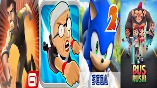 Danger dash vs Angry gran run vs Sonic Dash 2 vs bus rush || Android iPad iOS Gameplay IP PLAYGAME