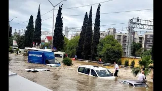 Наводнение в Сочи - возможна эвакуация населения #Sochi #BlackSea #flood