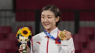 China's Chen Meng won gold in women's singles table tennis at Tokyo 2020