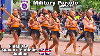 COMMONWEALTH Close up Footage! "Military Parade" Queen's Platinum Jubilee Final Day - 5th June 2022