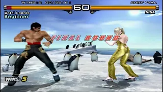 Tekken 5 - Marshall Law Survival (with mostly Backflips!)