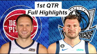 Dallas Mavericks vs  Detroit Pistons Full Game  1st QTR Highlights  2022 NBA Regular Season