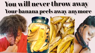 You will never throw away banana peels after watching this, grow long hair with banana