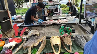 Street Food Pattaya Special The Grilled Crocodile BBQ