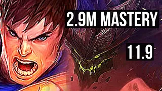 GAREN vs MALPHITE (TOP) | 2.9M mastery, 11/2/10, 1200+ games, Godlike | KR Diamond | v11.9