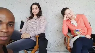 Melissa benoist sleeping on set supergirl #23