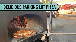 DELICIOUS Woodfire Pizza Cooked in Parking Lot! | Bite Size