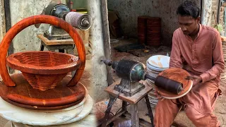 Manufacturing of Hand Crafted Wooden Collapsible Dry Fruit Spring Basket || Amazing Craftsmanship