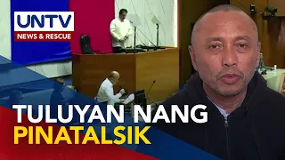 Negros Oriental Rep. Arnolfo Teves, tuluyan nang pinatalsik sa Kamara